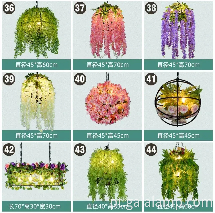 Luz de lustre grande e elegante para restaurante e decoração de jardim